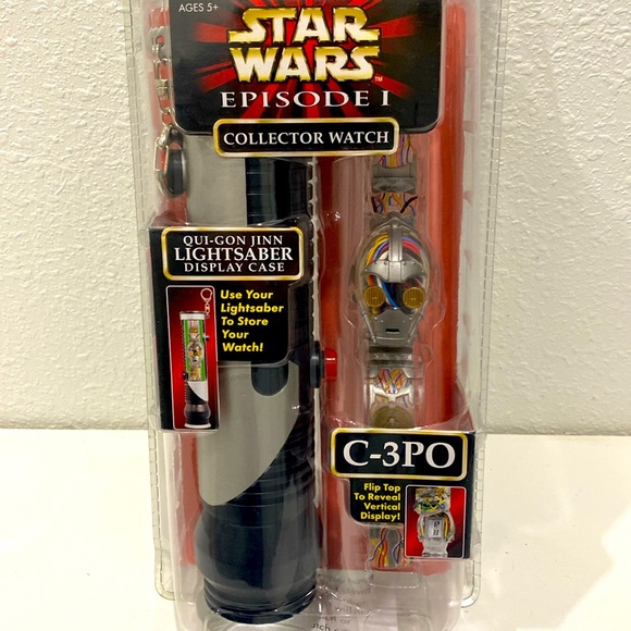 Vintage 1999 Star Wars Episode I C-3po Collector Watch and Lightsaber Display - Picture 1 of 10